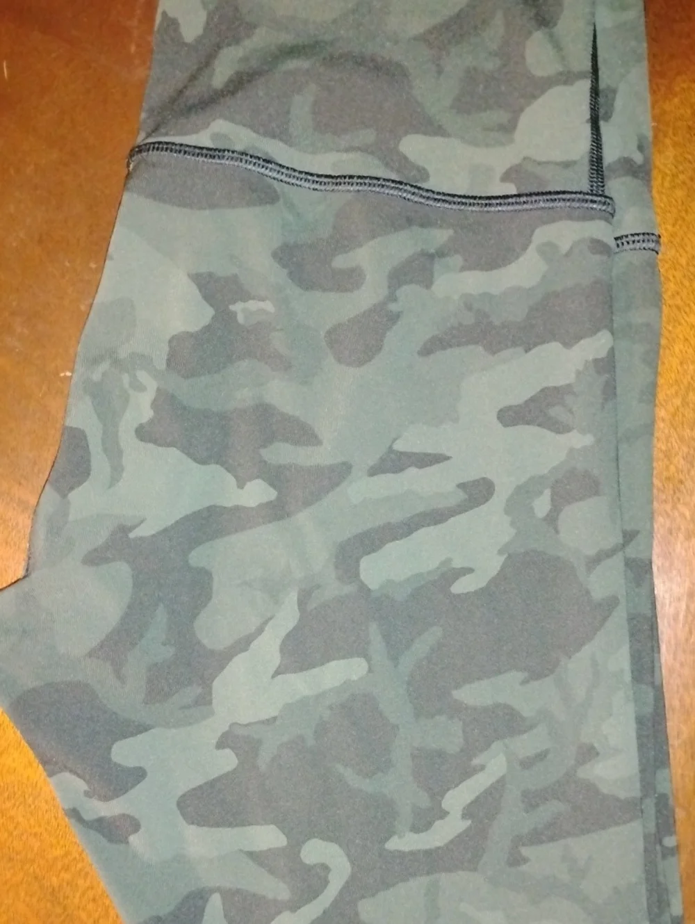 lululemon athletica Black and Green Camo Leggings